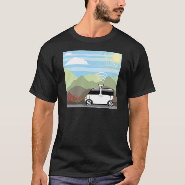 Self-driving car. Driverless car. T-Shirt (Front)