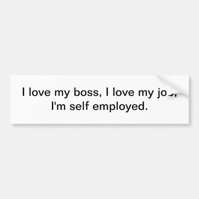 Self employed - bumper sticker (Front)