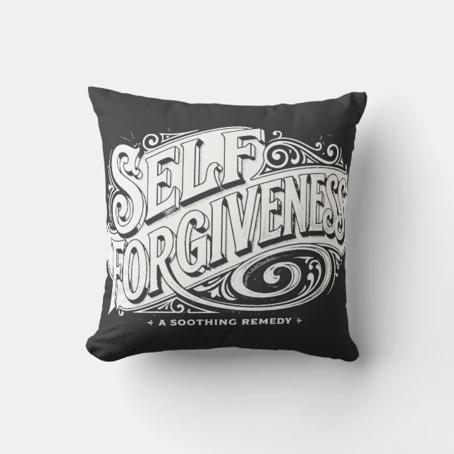 self forgiveness throw pillow (Front)