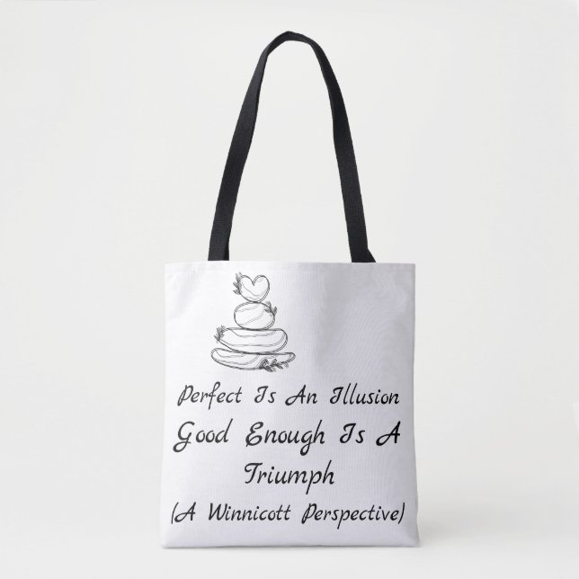 Self-Growth Reminder Good Enough Winnicott Tote Bag (Front)