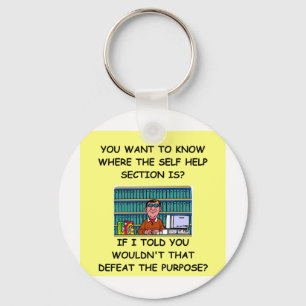 self help joke keychain
