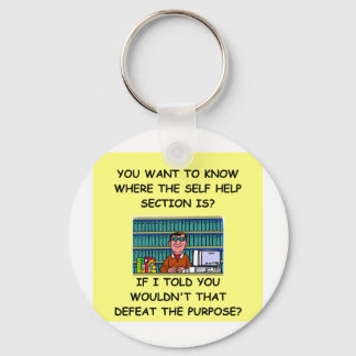 self help joke keychain