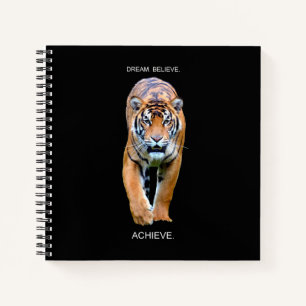 Self Improvement Motivational Quote Spiral Square Notebook