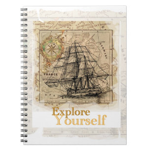 Self Improvement Quote Modern Elegant Template Top Notebook