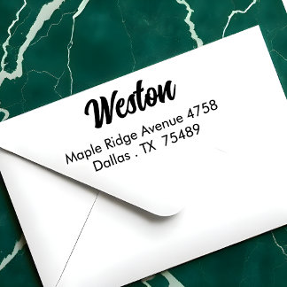 Self Inking Address Stamp  Minimalist Modern Style