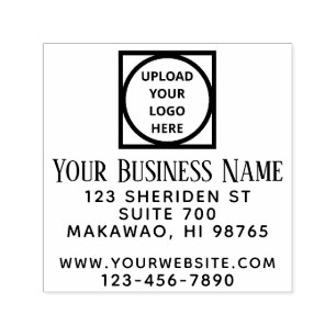 Self Inking Business Address Stamper With Logo Self-inking Stamp