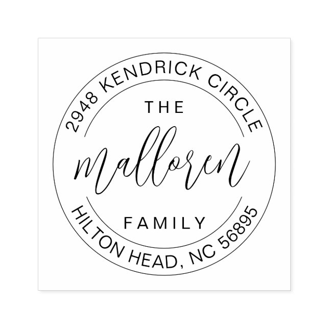 Self Inking Return Address Housewarming giftCustom Rubber Stamp (Imprint)