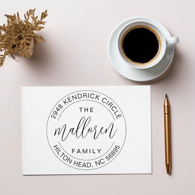 Self Inking Return Address Housewarming giftCustom Rubber Stamp (Creator Uploaded)