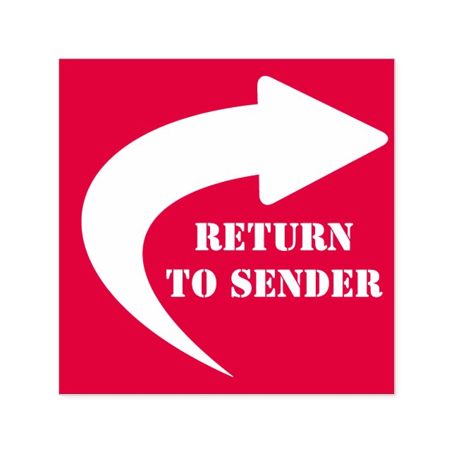 Self Inking Return to Sender Stamp Arrow in Square (Design)