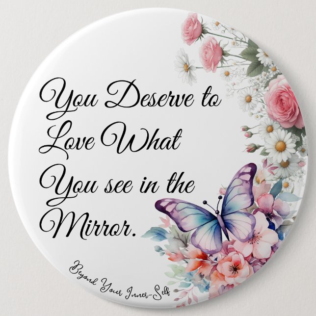 Self Joy  6 Inch Round Button (Front)