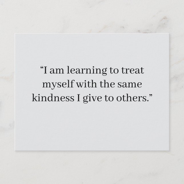 Self‑Love Affirmation Postcard | Minimalist Positi (Front)