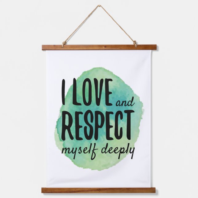self love affirmations for self care  hanging tapestry (Front)