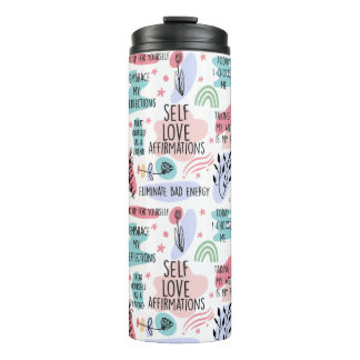 Self Love Affirmations Thermal Tumbler