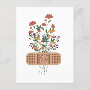 Self-Love Bandage Positive Selfcare Postcard