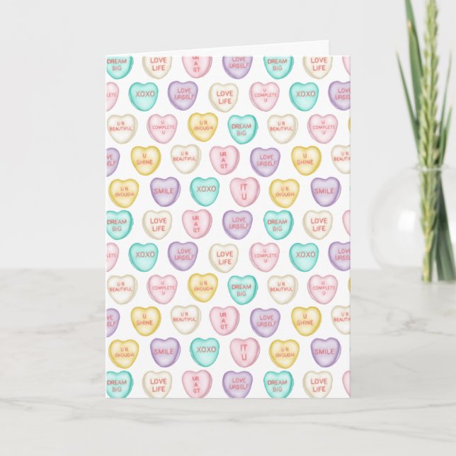 Self Love Candy Hearts - Carte blanche (Devant)