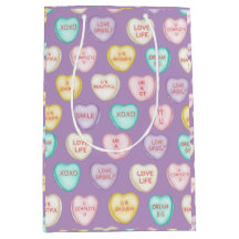Self Love Candy Hearts - Purple Cadeau Sac