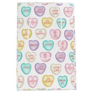 Self Love Candy Hearts - Sac cadeau blanc