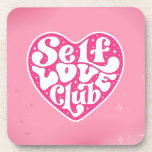 Self Love Club Beverage Coaster<br><div class="desc">🖤</div>