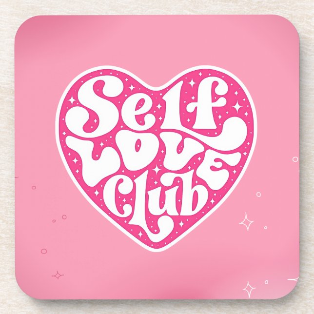 Self Love Club Beverage Coaster (Front)