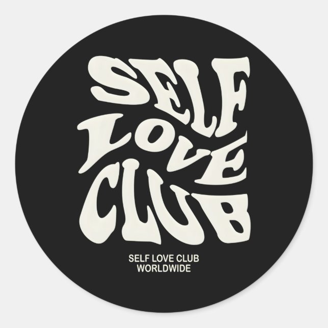 Self Love Club Classic Round Sticker (Front)