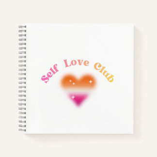 Self Love Club – Feminine Empowerment Retro Design Notebook