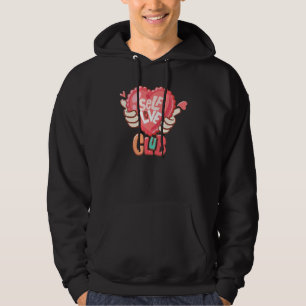 Self Love Club Retro Heart Hand Happy Valentines D Hoodie