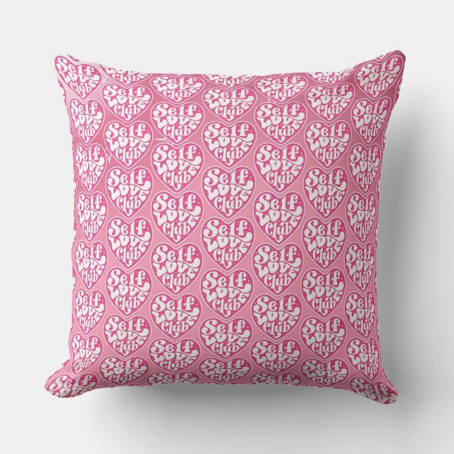 Self Love Club Throw Pillow (Front)