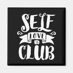 Self Love Club White Custom Background Colour Magnet