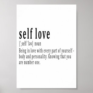 Self love definition poster print, new home, birth