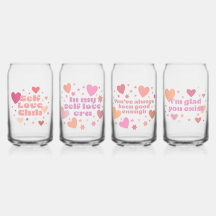 Self Love Glass Cans Set of 4