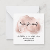 *~* Self Love Inpiration AP62 Flat Note Card