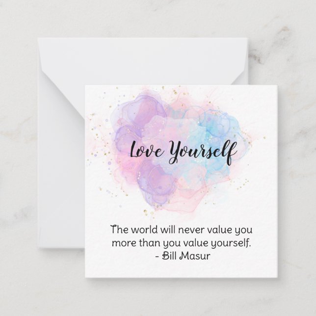 *~* Self Love Inpiration AP62 Flat Note Card (Front)