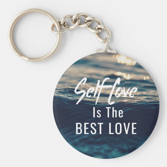 Self Love Is The Best Love Button Keychain (Front)