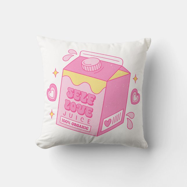 Self Love Juice Throw Pillow (Front)