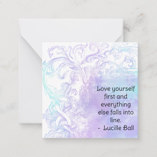 *~* Self Love Lucille Ball AP62 Flat Note Card (Front)