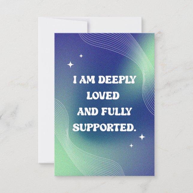 Self Love, Motivational, Inspirational Quote Thank You Card (Front)