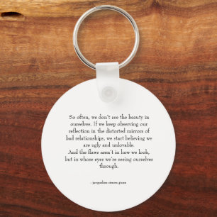 self-love quote  keychain