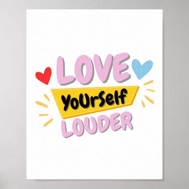 Self Love Quote Wall Art  (Front)