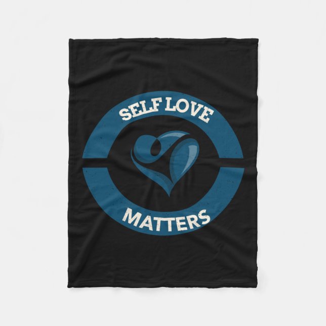 Self Love S Sticker  Fleece Blanket (Front)