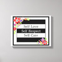"Self Love" Superbe Toile Florale.
