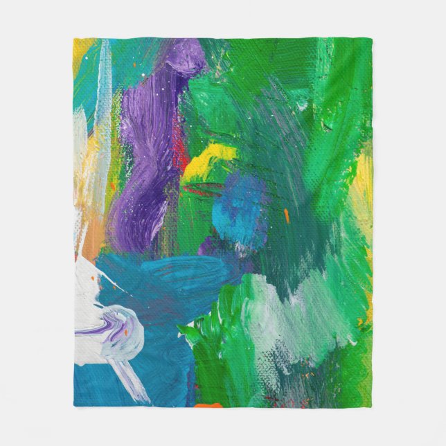 Self made abstract background. abstract,acrylic,ar fleece blanket (Front)