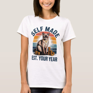 Self Made Boss Babe Cat Money Hustle Women's T-Shirt