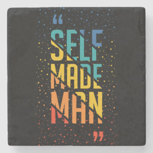 Self Made Man Funny LGBTQ Pride Month Stone Coaster