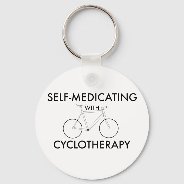 Self-medicating with cyclotherapy keychain (Front)