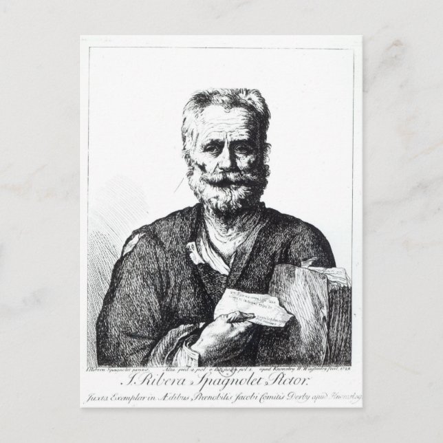 Self portrait, 1729 postcard (Front)