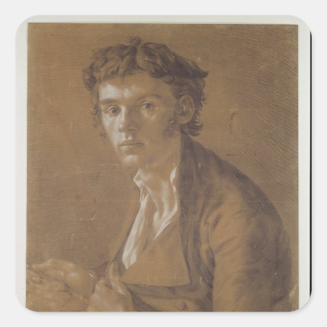 Self Portrait, 1802 Square Sticker (Front)