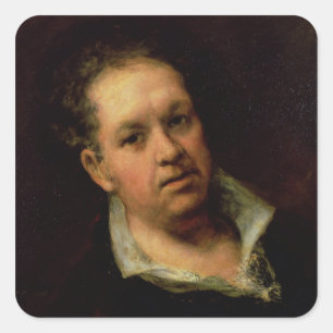 Self Portrait, 1815 Square Sticker