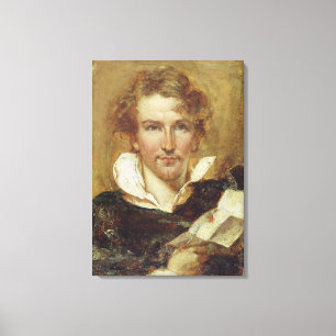 Self Portrait, 1823 (oil on paper on panel) Canvas Print