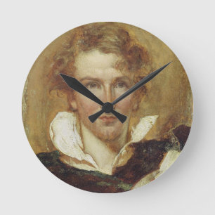 Self Portrait, 1823 (oil on paper on panel) Round Clock