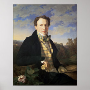 Self portrait, 1828 poster